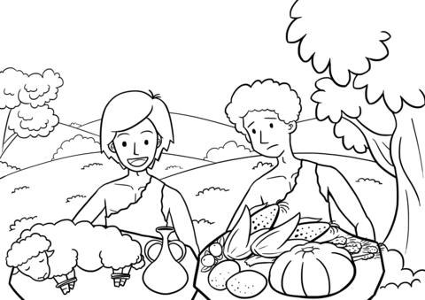 Cain And Abel The Way Of Sacrifice Coloring Page